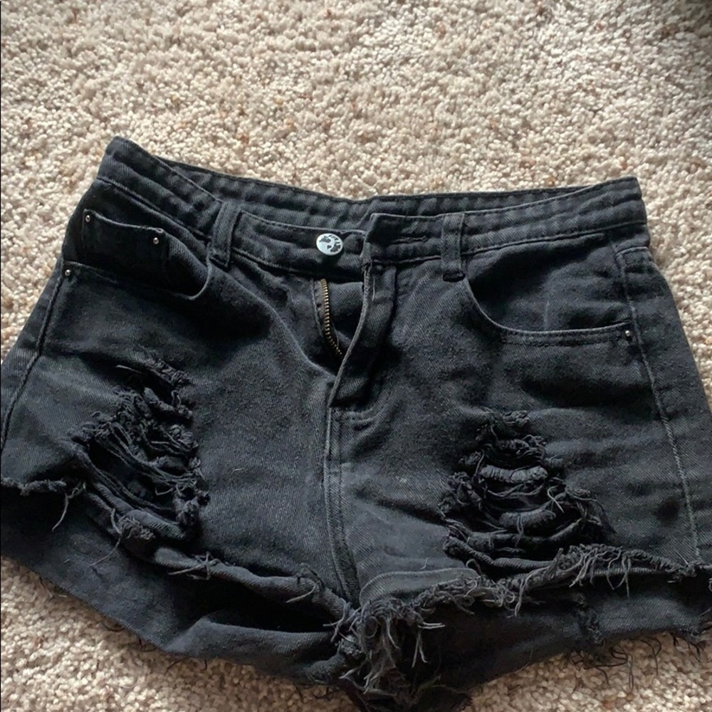 Black high waisted shorts